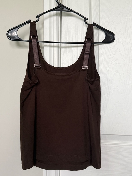 CHICO’S Microfiber Tank Top Brown Stretch Sleeveless Basic Layering Top Sz Small - Picture 13 of 14